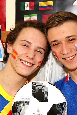 Football evenings with these two are always fun because they are for different teams. You never know who will win.